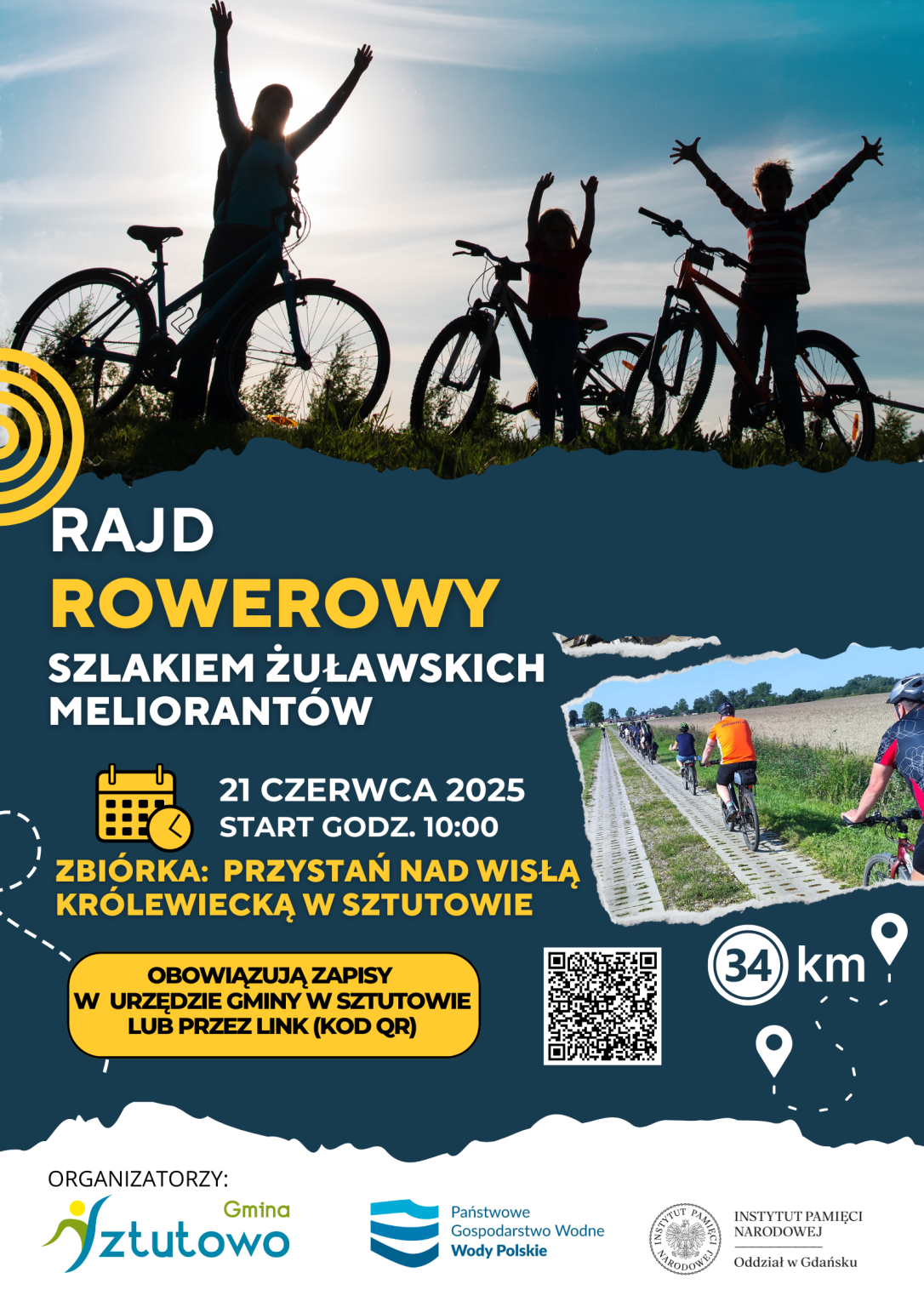 zapisów w rajdzie rowerowym Szlakiem Żuławskich Meliorantówpng