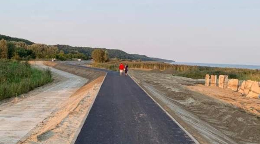 ścieżka rowerowa po wale zalewu wiślanego krynica morska3
