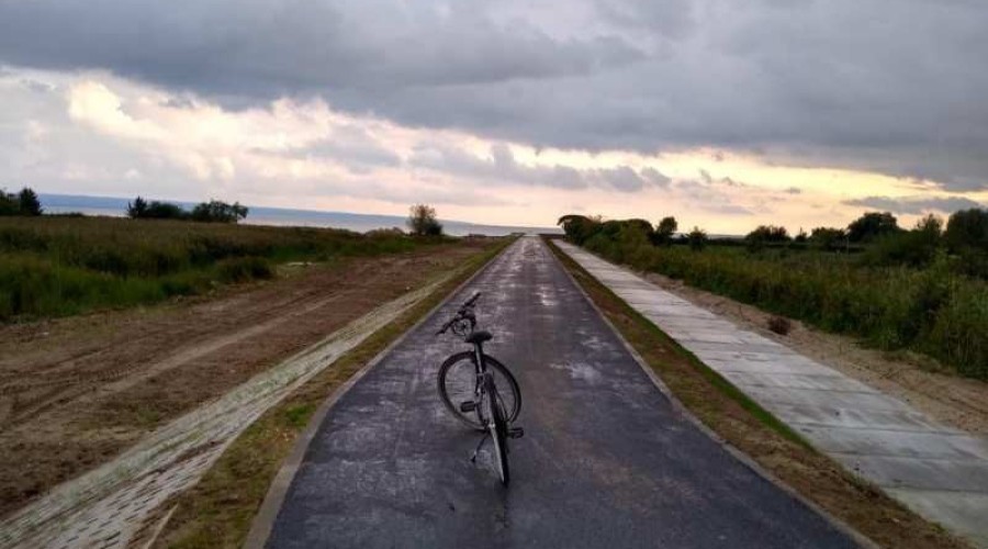 ścieżka rowerowa po wale zalewu wiślanego krynica morska7