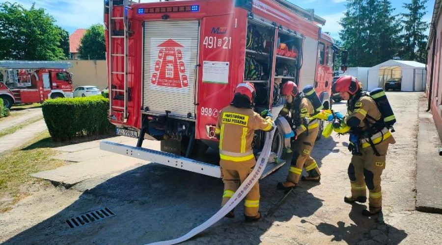 cwiczenia strazaków szpital nowy dwor gd1