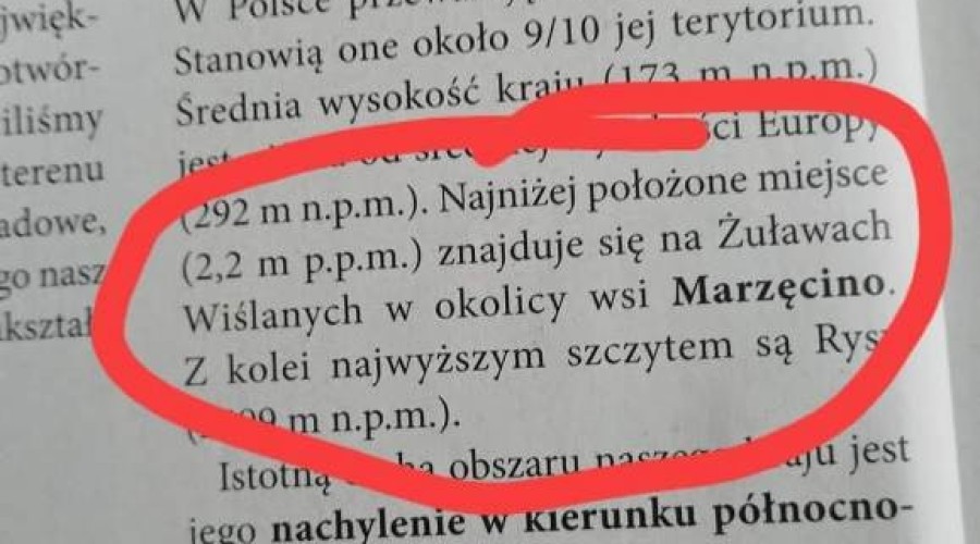 oznakowanie do najnizszego punktu 1
