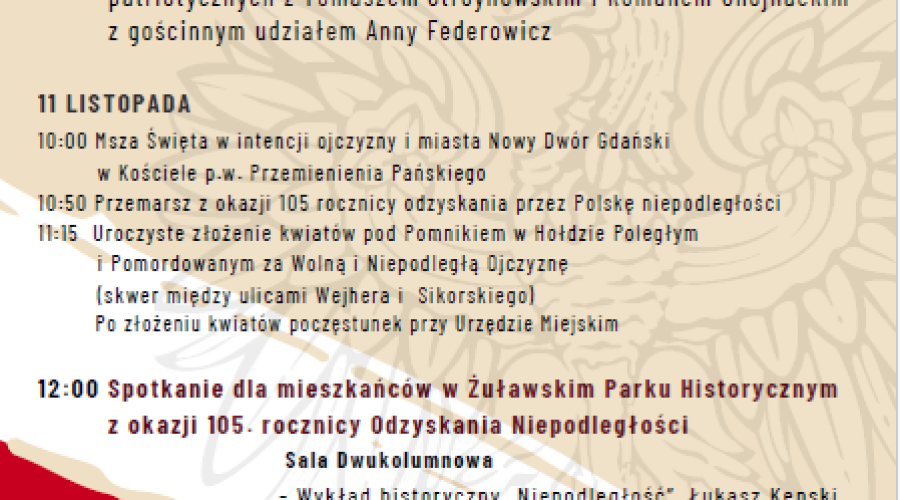 narodowe swieto niepodleglosci nowy dwór gd