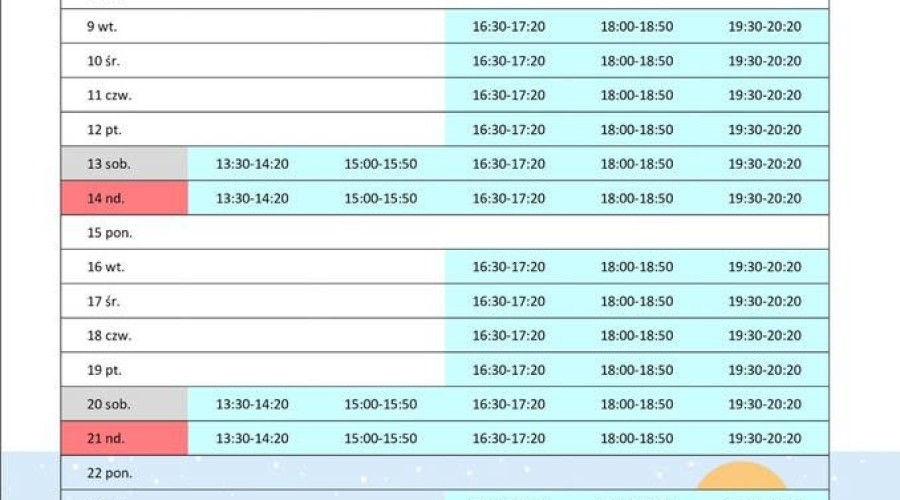 lodowisko stegna godziny otwarcia