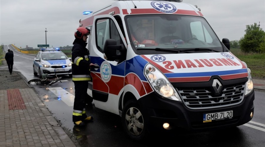 potrącenie rowerzysty na starej siódemce (1)