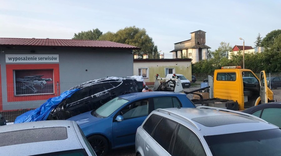 2 samochody spłonęły nowy dwór gd (3)