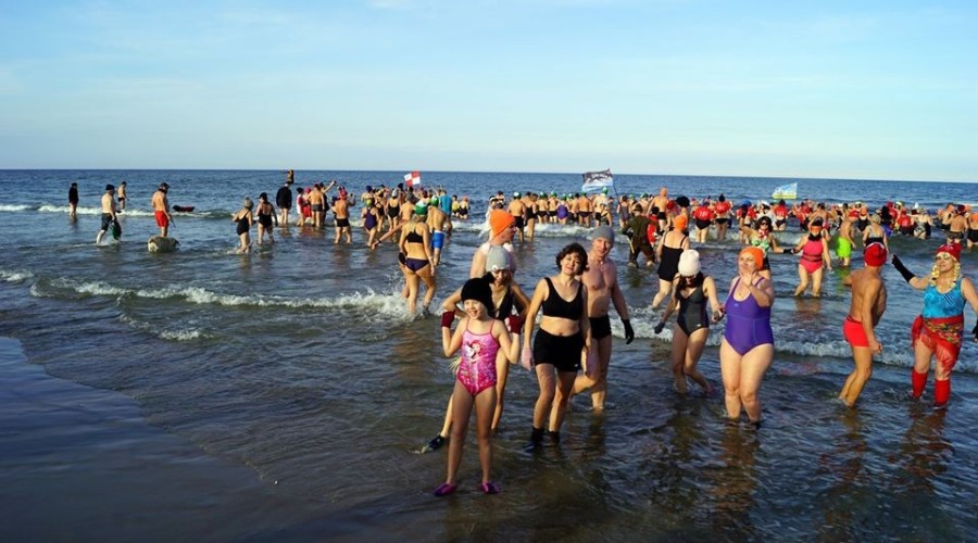 V kąpiel morsów w Kątach Rybackich. Sportowy weekend w Gminie Sztutowo (10)