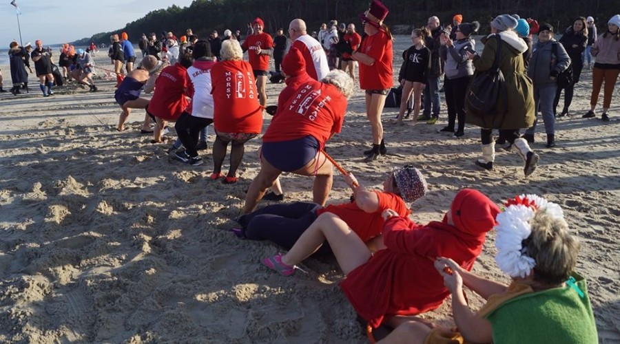 V kąpiel morsów w Kątach Rybackich. Sportowy weekend w Gminie Sztutowo (19)