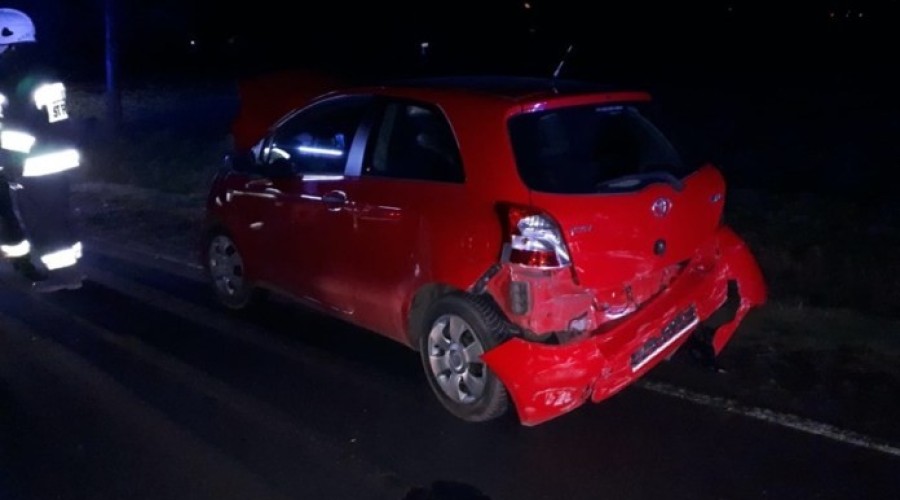 karambol z udziałem czterech samochodów  na drodze j nr 55  (1)