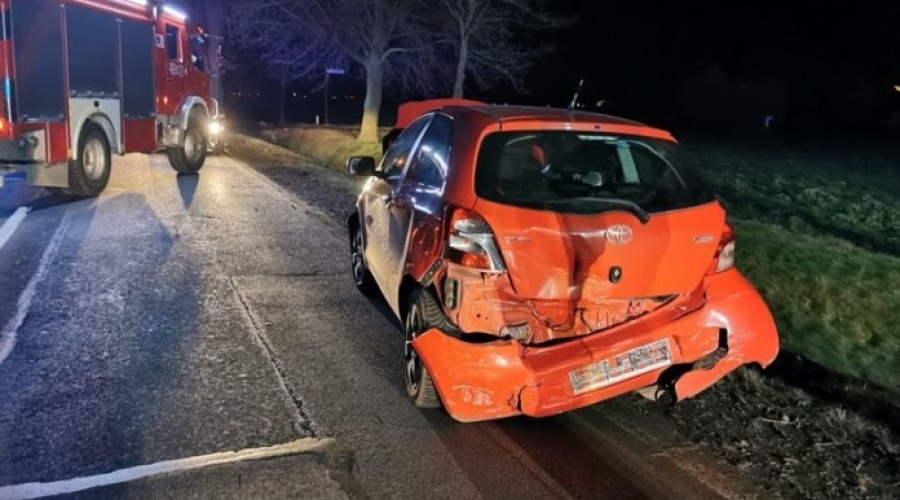 karambol z udziałem czterech samochodów  na drodze j nr 55  (3)