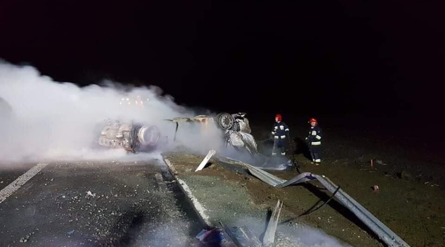 wypadek-s7-spalona-ciężarówka-4