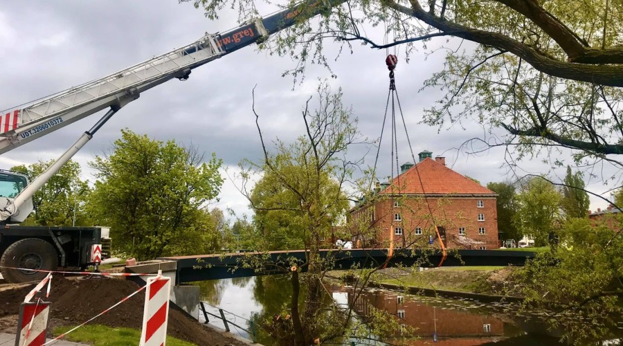 Nowy Dwór Gdański. Nowa kładka nad Tugą (19)