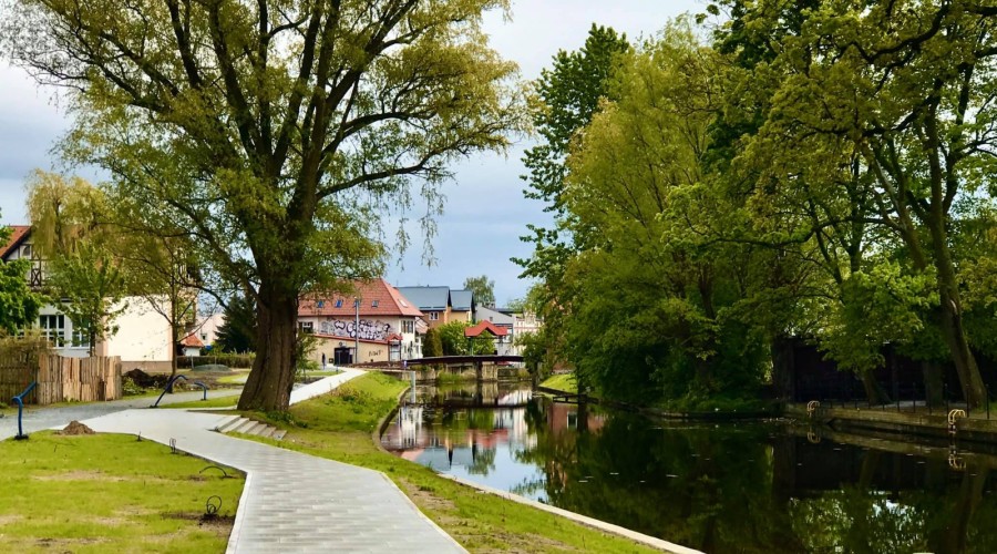 Nowy Dwór Gdański. Nowa kładka nad Tugą (2)