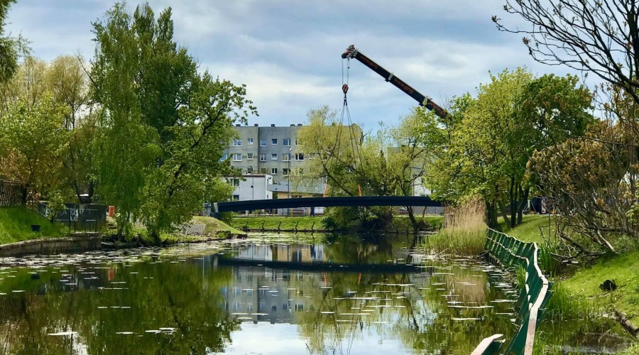 Nowy Dwór Gdański. Nowa kładka nad Tugą (22)