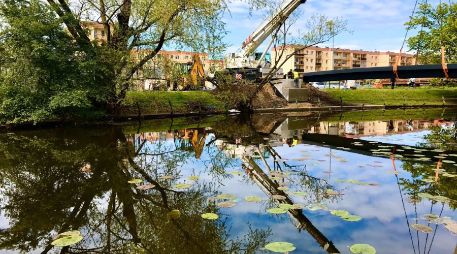 Nowy Dwór Gdański. Nowa kładka nad Tugą (8)