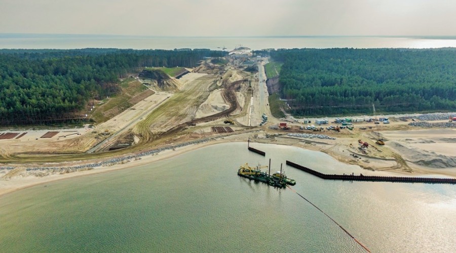 Wrzesień na budowie drogi wodnej łączącej Zalew Wiślany z Zatoką Gdańską Zdjęcia (2)