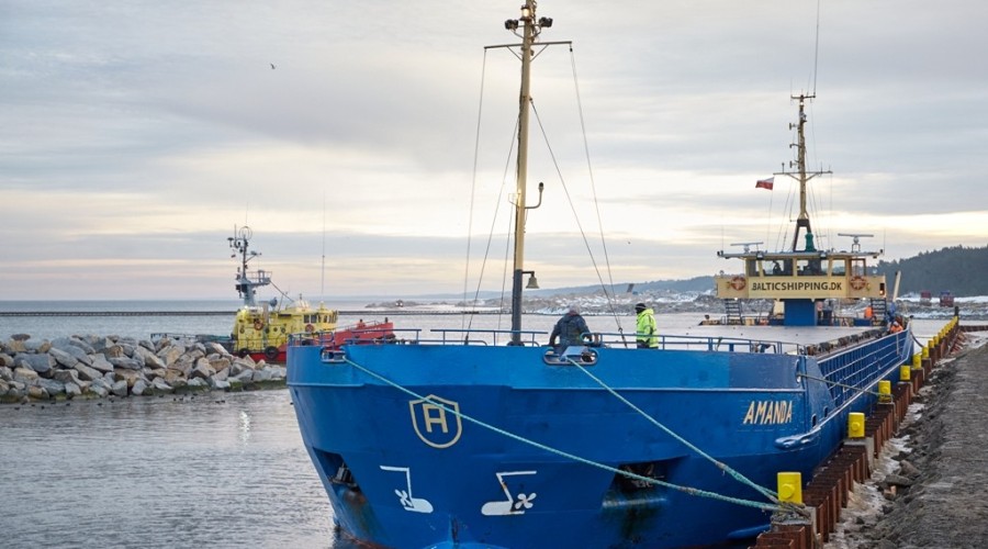 przekop mierzei wiślanej transport kamienia04