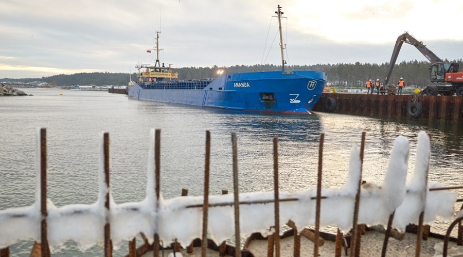 przekop mierzei wiślanej transport kamienia05