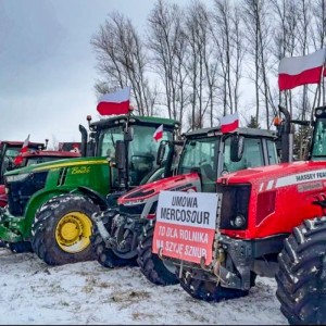 Żuławy solidarne z rolnikami. Ponad 100 uczestników protestu w Nowym Dworze Gdańskim