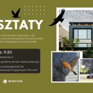 Warsztaty o ochronie ptaków i bezpiecznym projektowaniu budynków już 15 maja