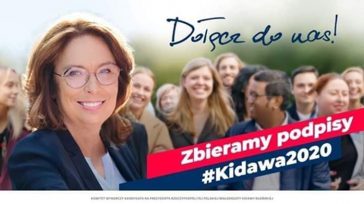Zbiórka podpisów poparcia dla Małgorzaty Kidawy - Błońskiej w Nowym Dworze Gdańskim