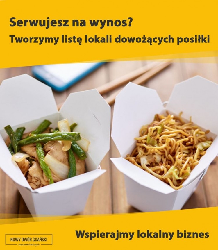 Nowy Dwór Gdański. Lista restauracji/firm, które dowożą dania/produkty na wynos w naszej gminie.