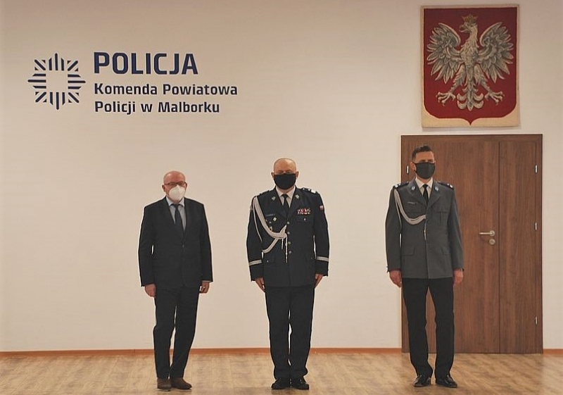  Uroczystość objęcia stanowiska Komendanta Powiatowego Policji w Malborku