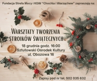 Sztutowo. Warsztaty tworzenia stroików świątecznych.