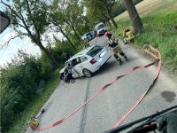 Zdarzenie drogowe między Orłowem a Lubieszewem – droga zablokowana w obu kierunkach