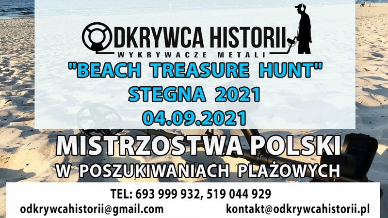 I Mistrzostwa Polski w Poszukiwaniach Plażowych &quot;Beach Treasure Hunt&quot; Stegna 2021