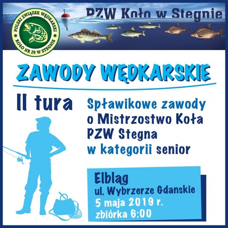 II TURA zawody spławikowe o Mistrzostwo Koła w Stegnie.