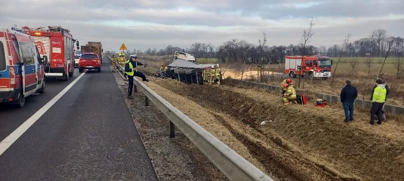 Wypadek na S7 w Rakowiskach. Jeden pas w kierunku Gdańska zablokowany.