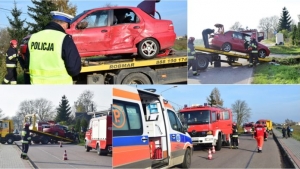 Bus wymusił pierwszeństwo. Samochód osobowy w rowie. Orłowo gm. Nowy Dwór Gd – 4.11.2017