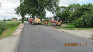 Ostaszewo. Przebudowa drogi na odcinku Gniazdowo - Nowa Cerkiew 12.05.2017  