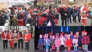 Jarmark Świąteczny, szopka z osiołkami, Mikołaje. Żuławska wigilia dla mieszkańców.