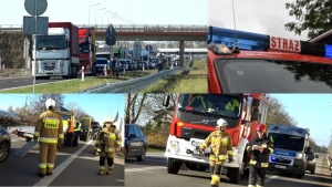Pożar w Kmiecinie. Zderzenie na siódemce. Raport Służb Mundurowych.