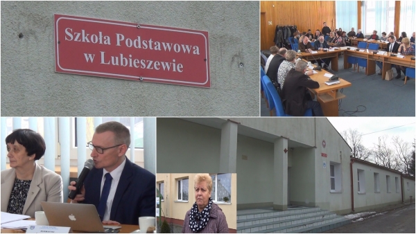 Spotkanie z burmistrzem odnośnie szkoły w Lubieszewie.