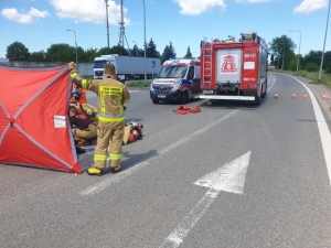 Wypadek rowerzysty w Nowym Dworze Gdańskim 3.07.2022