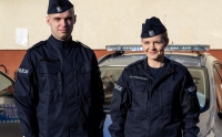 Kolejni nowo przyjęci funkcjonariusze w nowodworskiej policji.