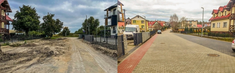 Przebudowa drogi gminnej ulicy Bursztynowej w Kątach Rybackich