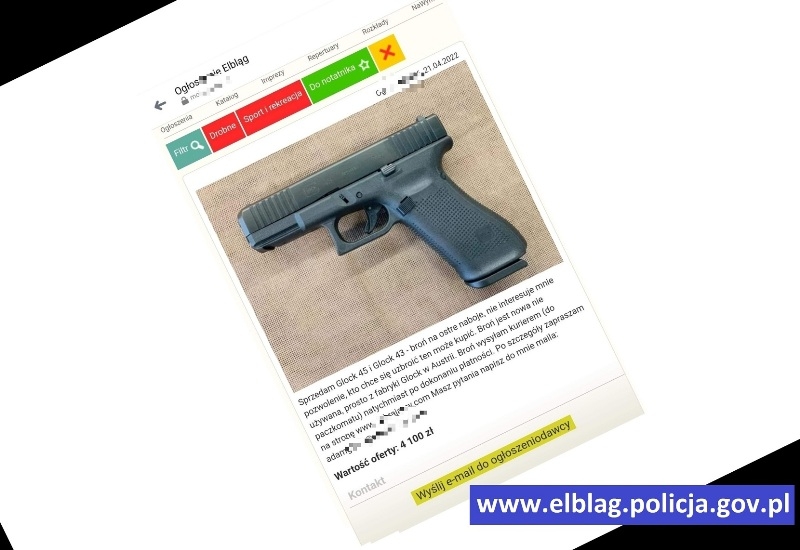 „Sprzedam bez zezwolenia broń na ostre naboje”. Policja ostrzega przed oszustami