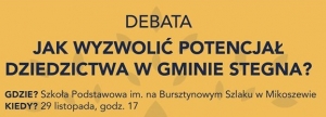 „Jak wyzwolić potencjał dziedzictwa w gminie Stegna?” Zaproszenie na debatę.