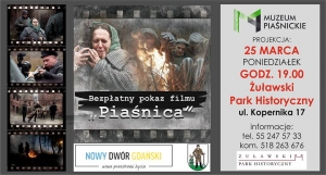 Projekcja filmu "Piaśnica" w Żuławski Park Historyczny.