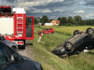 Wypadek w Solnicy na siódemce. 2 osoby trafiły do szpitala - 03.07.2017
