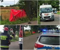 Śmiertelny wypadek w Lubieszewie. Samochód dostawczy potrącił rowerzystę.