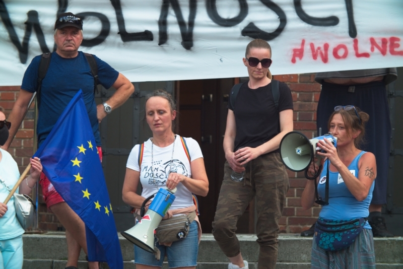 Protestujący przeszli ulicami Nowego Dworu Gdańskiego