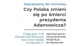 Nowy Dwór Gdański. &quot;Czy Polska zmieni się po śmierci Prezydenta Adamowicza?&quot; - spotkanie w Żuławskim Parku Historycznym.
