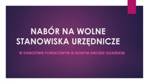 Powiat Nowodworski. Nabór na wolne kierownicze stanowiska w Starostwie Powiatowym.