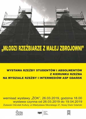 Nowy Dwór Gd. Prace młodych rzeźbiarzy w Żuławskim Ośrodku Kultury.