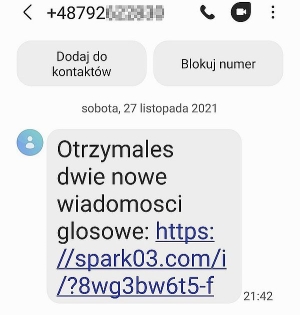 Nowa metoda działania oszustów ,,na pocztę głosową''