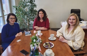 Spotkanie wicestarosty z członkami zarządu i dyrektorem biblioteki